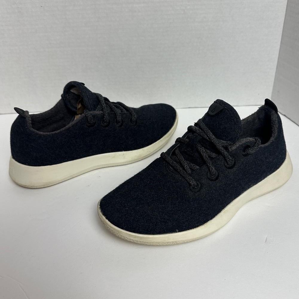 Allbirds Wool Runners 1019 NV1 Womens Black Gray Running Shoes Sneakers Size 7 - Picture 2 of 12